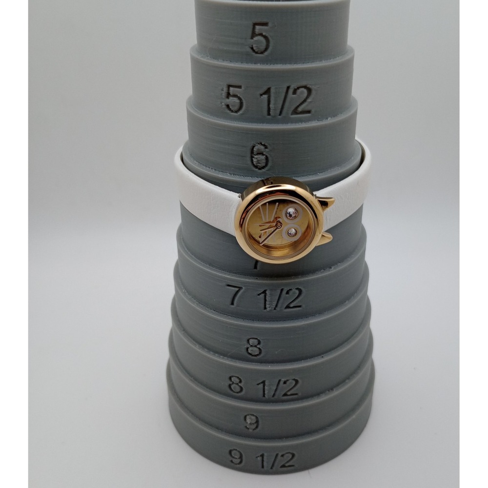 Marc by Marc Jacobs Cat Face Watch Gold Tone White Leather 22.5mm New Battery‎ - Picture 12 of 16